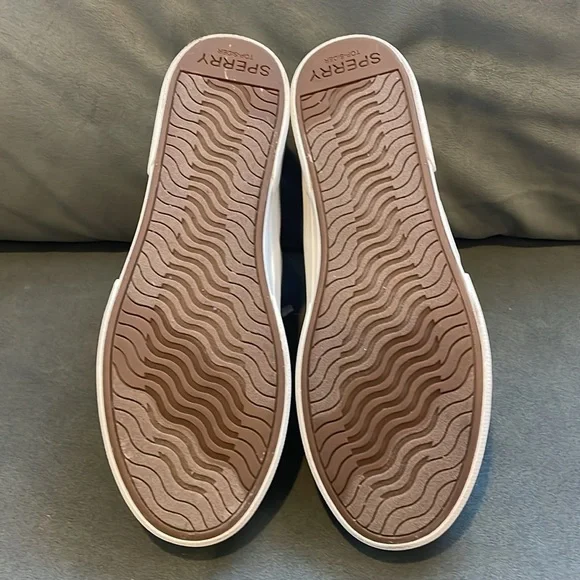 Sperry White Canvas Slip On Top Siders Sz 9.5 - Picture 6 of 6